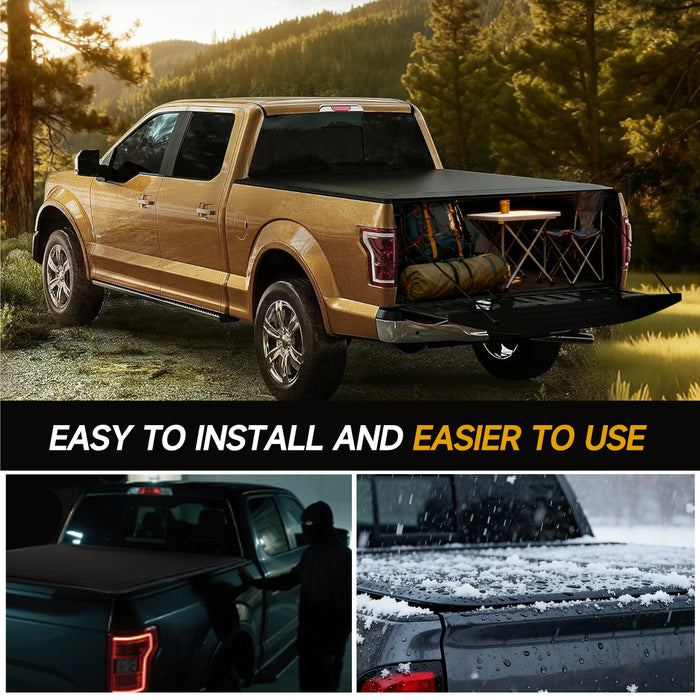 Trucktok 2014-2018 Chevy Silverado Sierra 6.5FT Soft Roll Up Tonneau Cover Bed