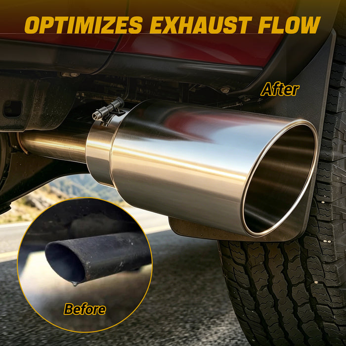 Trucktok 5" Inlet 7" Outlet 15" Overall Length Stainless Steel Bolt On Exhaust Tailpipe Tip
