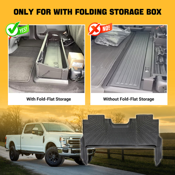 Trucktok 2015-2025 Ford F150 / F-150 Lightning SuperCrew Cab With Seat Storage All-Weather TPE Floor Mats