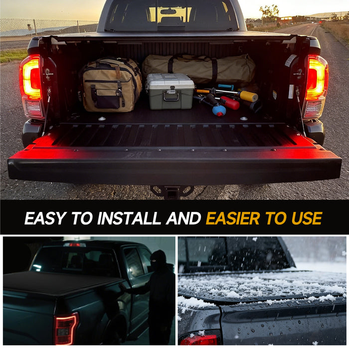 Trucktok 2020-2024 Chevy Silverado Sierra 6.8FT Soft Roll Up Tonneau Cover Bed