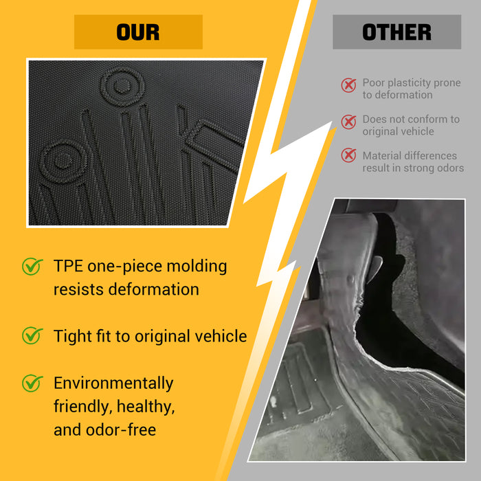 Trucktok 2008-2010 Ford F250 F350 Super CrewCab All-Weather TPE Floor Mats