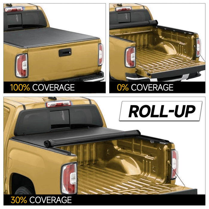 Trucktok 2019-2025 Chevy Silverado Sierra 5.8FT Soft Roll Up Tonneau Cover Bed