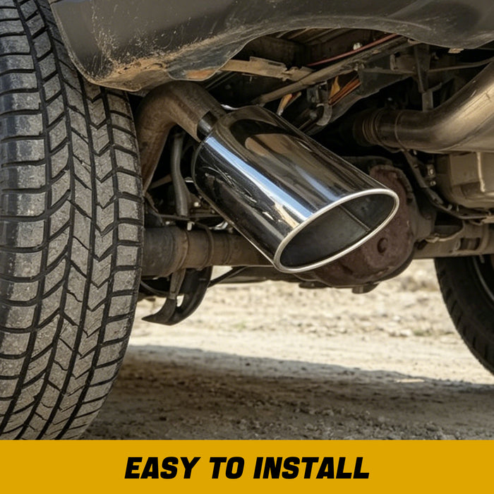 Trucktok 4" Inlet 10" Outlet 18" Overall Length Stainless Steel Bolt On Exhaust Tailpipe Tip
