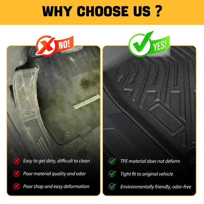 Trucktok 2010-2014 Ford F150 SuperCrew Cab All-Weather TPE Floor Mats