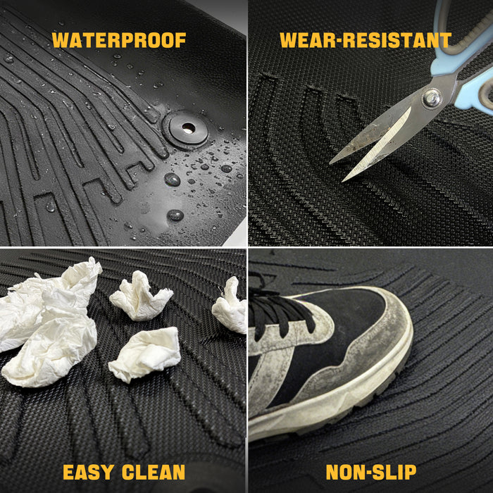 Trucktok 2019-2025 Silverado Sierra 1500 New Double Cab All-Weather TPE Floor Mats