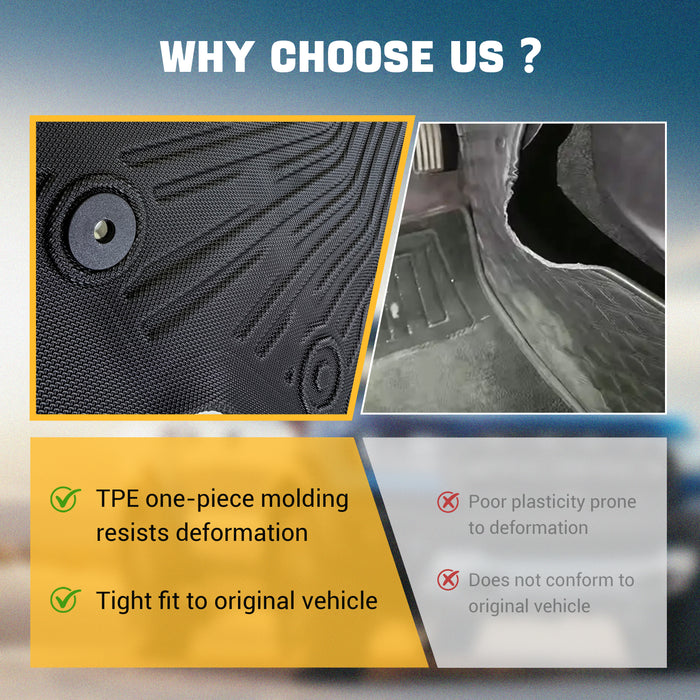 Trucktok 2004-2008 Ford F150 SuperCrew Cab All-Weather TPE Floor Mats