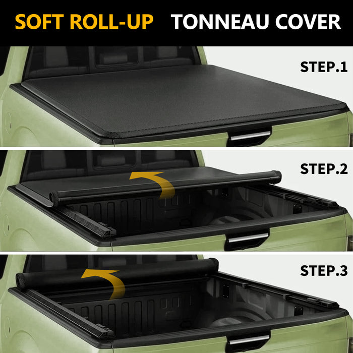 Trucktok 2007-2013 Chevy Silverado Sierra 6.5FT Soft Roll Up Tonneau Cover Bed