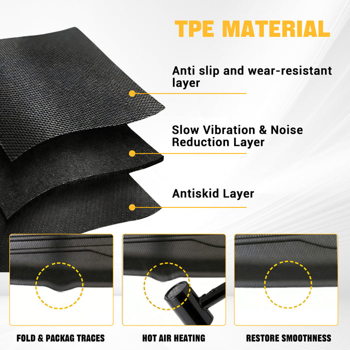 Trucktok 2019-2025 Silverado Sierra 1500 New Double Cab All-Weather TPE Floor Mats