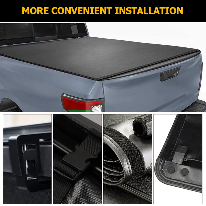 Trucktok 2014-2025 Chevy Silverado Sierra 8FT Soft Roll Up Tonneau Cover Bed