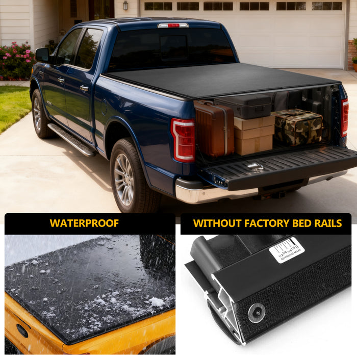 Trucktok 2004-2014 Ford F150 6.5FT Soft Roll Up Tonneau Cover Truck Bed