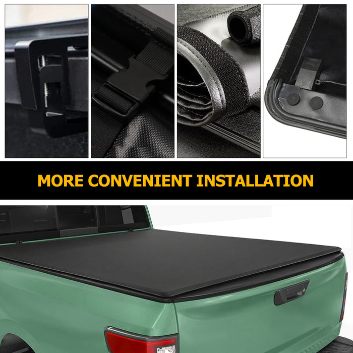 Trucktok 2014-2018 Chevy Silverado Sierra 5.8FT Soft Roll Up Tonneau Cover Bed