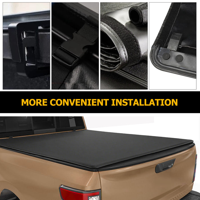 Trucktok 2019-2025 Chevy Silverado Sierra 5.8FT Soft Roll Up Tonneau Cover Bed