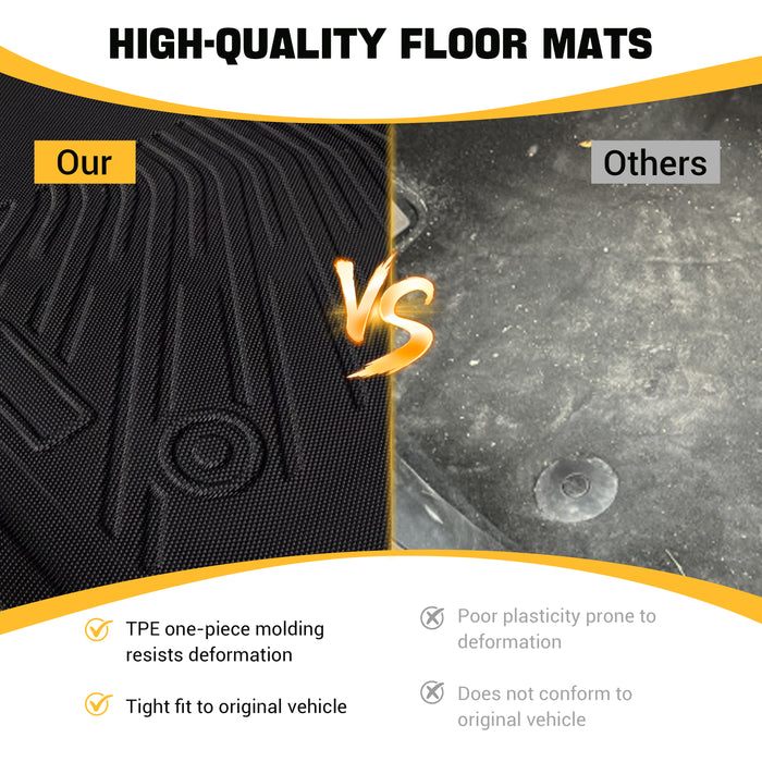 Trucktok 2012-2016 Ford F250 F350 F450 SuperCrew Cab All-Weather TPE Floor Mats