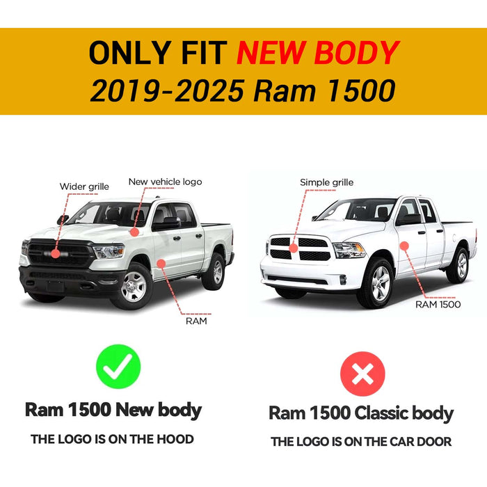 Trucktok 2019-2025 Dodge Ram 1500 New Body 6.4FT Soft Roll-Up Tonneau Cover Bed